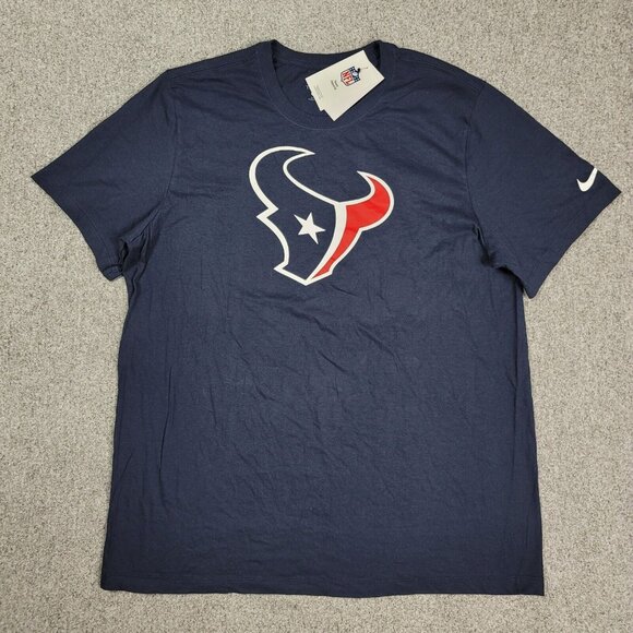 NEW Nike Houston Texans T Shirt Men’s Size XL Navy Authentic Logo‎ Short Sleeve - Picture 1 of 6